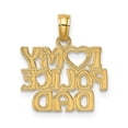 thumbnail image 4 of FJC Finejewelers 10 kt Yellow Gold I HEART MY POLICE DAD Charm 11 x 15 mm, 4 of 6