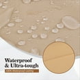 thumbnail image 3 of WJ-X3 Waterproof Patio Outdoor Round Table Cover, Wind & Tear Resistant, 62'' Dia x 31''H, Beige, 3 of 8