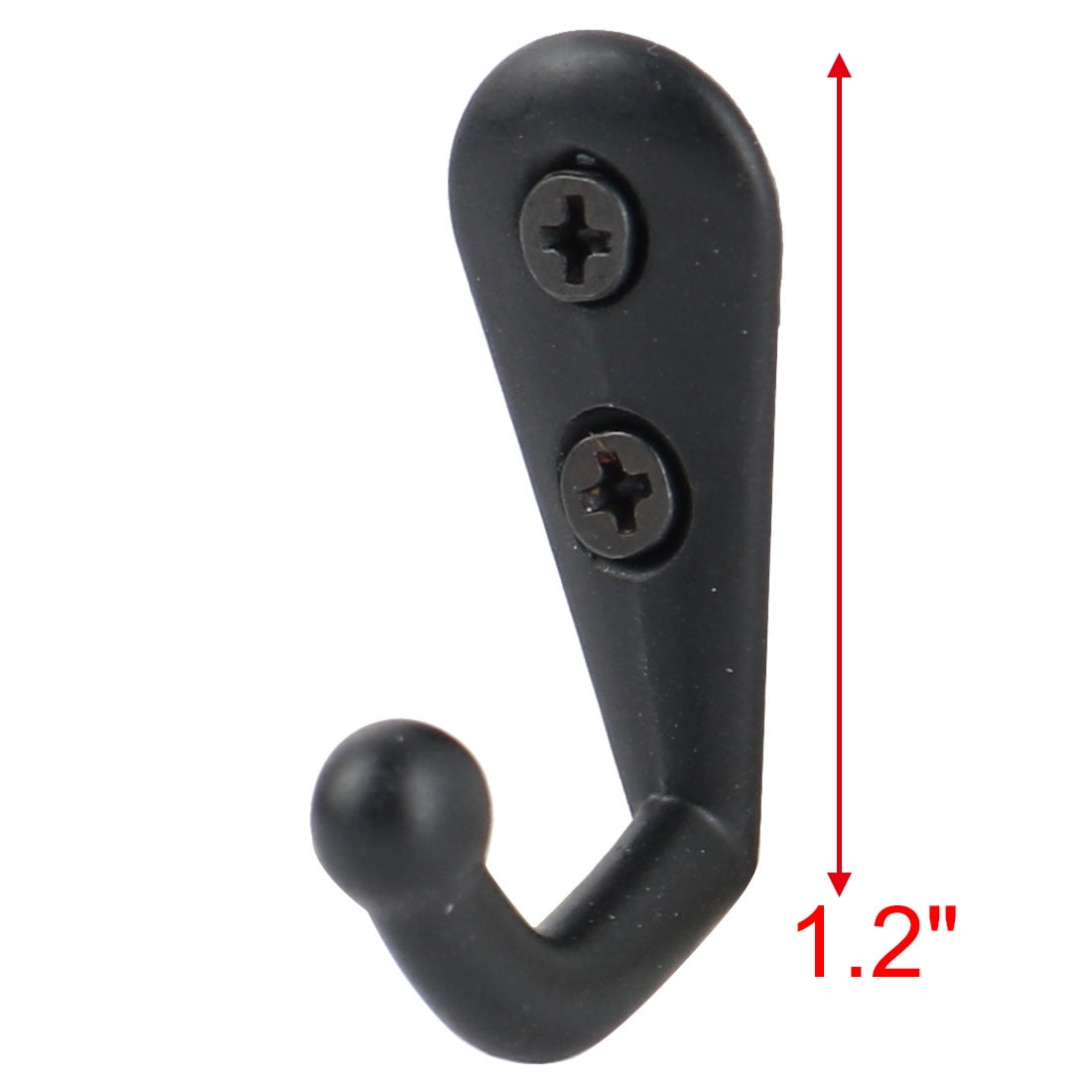 Uxcell Home Bathroom Metal Handbag Umbrella Key  Towel Hook Wall Mount Hanger Black 19pcs