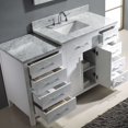 thumbnail image 7 of Caroline Parkway 57" Single Bath Vanity in Gray with White Marble Top and Square Sink with Polished Chrome Faucet with Matching Mirror, 7 of 7