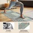 thumbnail image 4 of Blue Geometric Patchwork Pattern Hot Yoga Mat Towel Non Slip for Hot Yoga - Quick-Drying Yoga Mat Cover with 4 Corner Pockets with Travel Bag - Hot Yoga Towel Non Slip 70"x26", 4 of 6