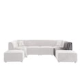 thumbnail image 2 of Sillón Modular Yardlio sin Brazos en Terciopelo Gris Reversible, 2 of 4