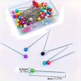 thumbnail image 3 of HLONK 200 pcs 200-Piece Multi-Color Pearl Head Pins with Box  Large Heads for Sewing and Crafts, 3 of 6