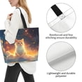 thumbnail image 3 of Fotbe Starry Sky Constellation Cat Bolsa Tote Estética de Lona con Estampado para Mujer - Bolsa Reutilizable de Hombro Casual para Vacaciones, Compras, Trabajo y Gimnasio, 3 of 8