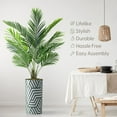 thumbnail image 4 of PixonSign Areca Palm Tree 66” Artificial Tree in Geometric Pattern Plastic Planter, 4 of 5