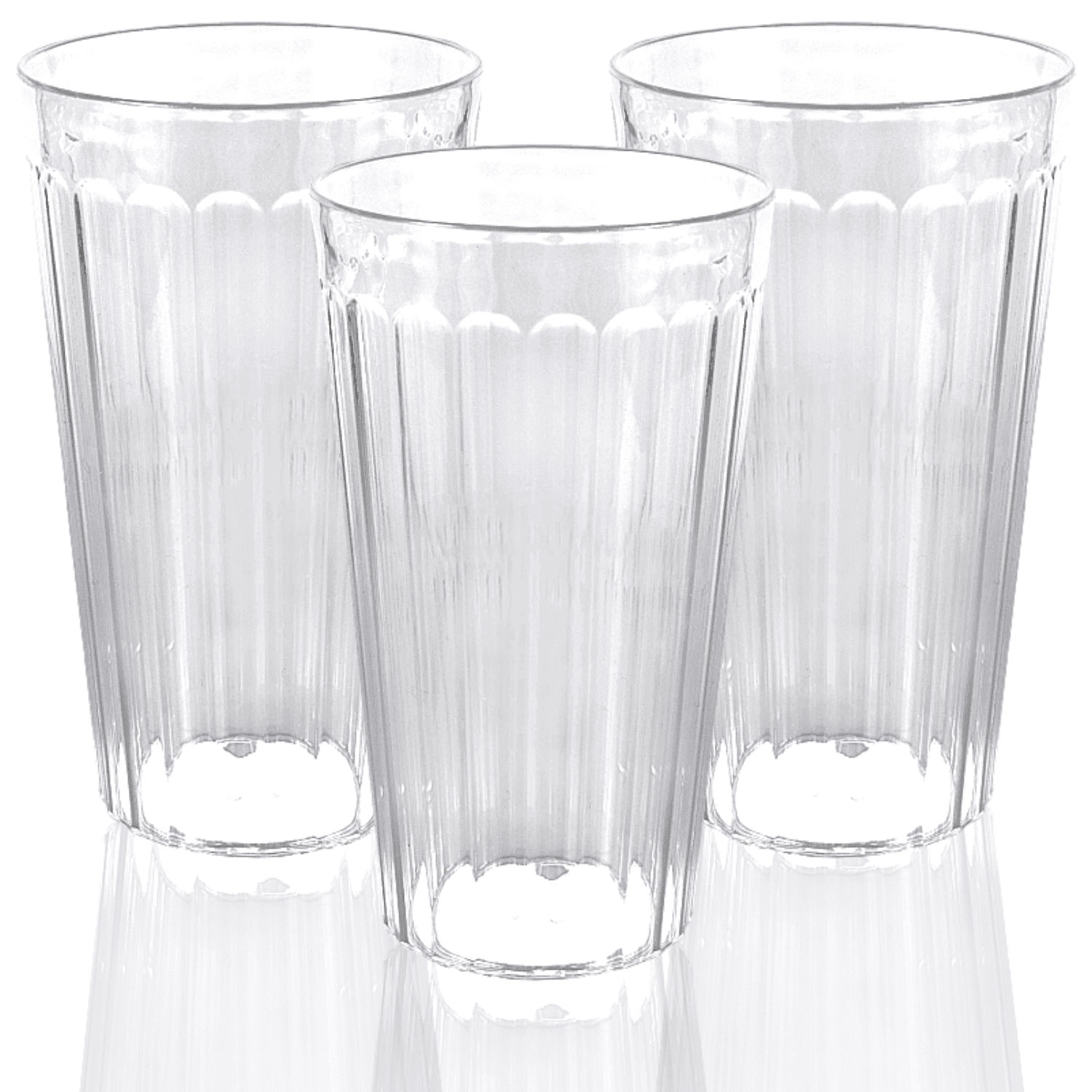 Shatterproof Tritan Set Acrylic Tumblers Drinking Glasses Yellow Tall 6 