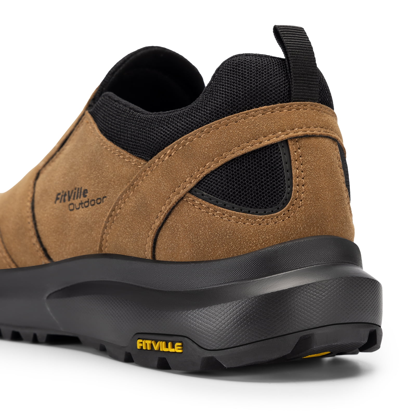FitVille Mens Extra Wide Hiking Shoes Slip on Outdoor Walking Shoes Mountain Sneaker Loafers