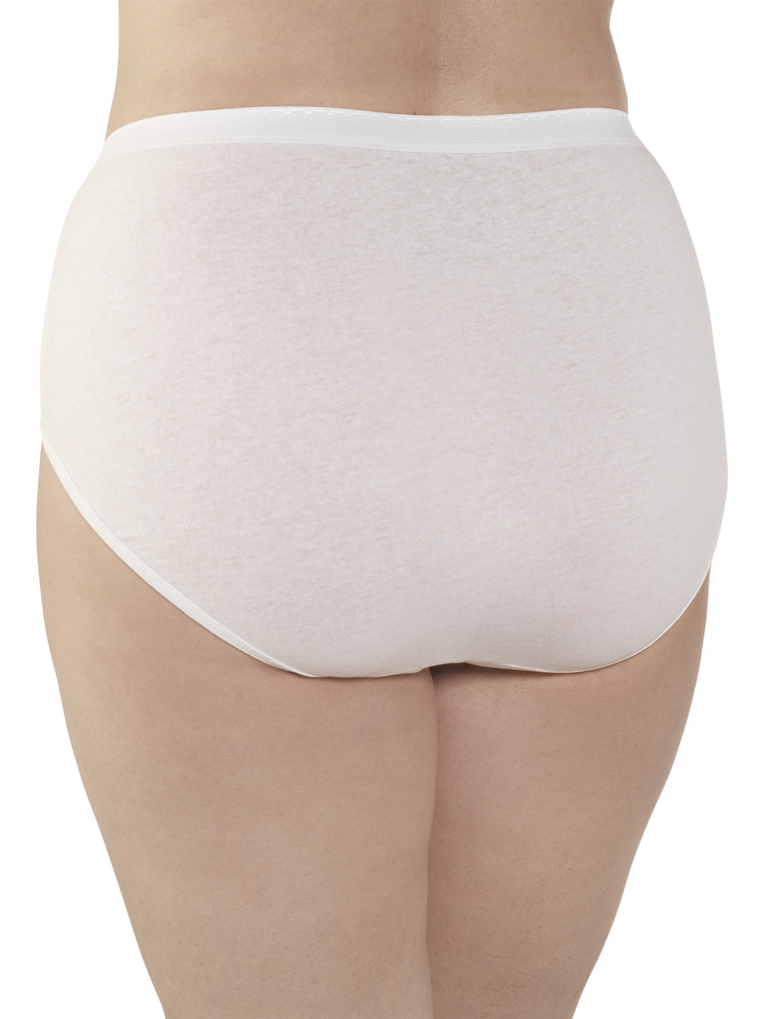 Fit for Me by Fruit of the Loom Women's Plus Cotton White Brief