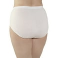 thumbnail image 3 of Fit for Me by Fruit of the Loom Women's Plus Cotton White Brief Panties - 5 Pack, 3 of 7