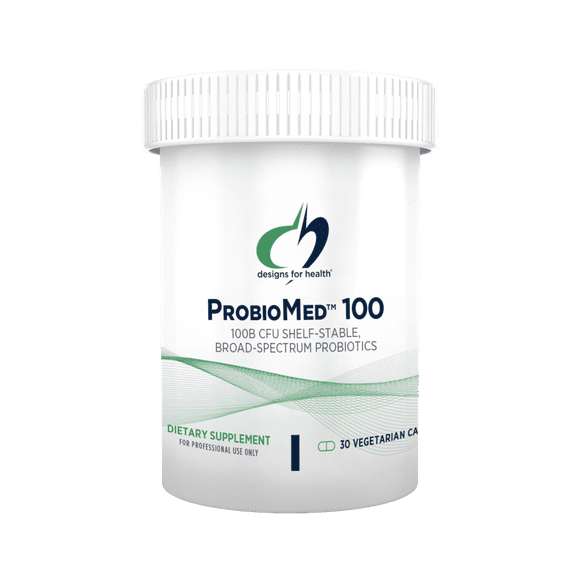 Desings for Health | ProbioMed™ 100 - 30 Cápsulas. Suplemento de apoyo para salud intestinal.