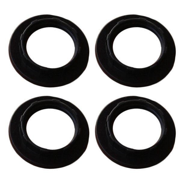 4 anillos porta lámparas E14, adaptador de base de bombilla profesional, convertidor de portalámparas negro