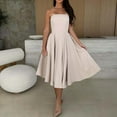 thumbnail image 6 of Women's Wedding Guest Dress Sleeveless Pleated Zipper Corset Dress for Evening Event Wedding Season Elegant Formal Dress, 6 of 9