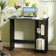 thumbnail image 3 of Patiojoy Small Computer Desk Home PC Laptop Table w/ Modern Writing Desk w/ 3-position Adjustable Shelf Compact Writing Desk w/ Anti-Toppling Kit Black, 3 of 10