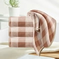 thumbnail image 1 of Cameland Large Checkered Corals Fleece Quickly Drying Towel And Highly Absorbent Soft Warm And Comfortable, 1 of 6