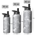 thumbnail image 5 of Paw Print Design Insulated Water Bottle - 18/8 Stainless Steel Double Walled Construction with Leakproof Copper Layer for Gym, Hiking & Travel (Funny Canine Pattern), 5 of 6