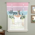 thumbnail image 2 of Easter Balloon Curtains 63 Inch Length for Living Room/Bedroom, Spring Rabbit Colorful Eggs Flowers Striped Rod Pocket Privacy Door Curtains Decorative Tie Up Shade for Window 52"x63", 2 of 8