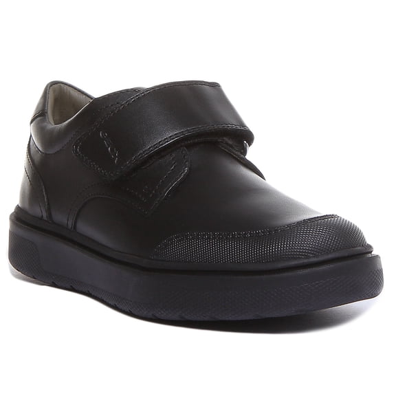 Geox J RIDDOCK B.I Kids 2 Strap Slip On Shoes In Black Size 12