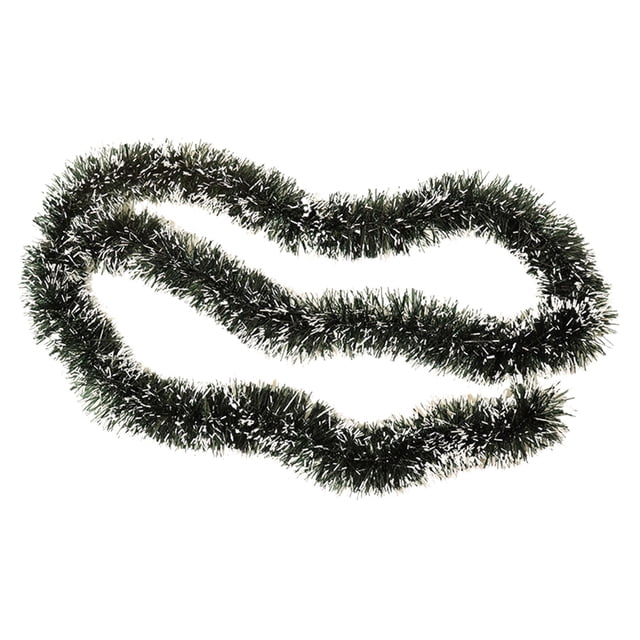 Encrypted Christmas Dark Green White Edge Green Edge Color Pull Flower Ribbon Chiffon Snowflake Wool Scene Decoration
