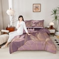 thumbnail image 4 of Homewish Floral Lotus Full Size Comforter Sets 3-Piece for Teens Boys Girls,Chic Flowers Bedding Comforter Set,Oriental Style Lightweight Bedding Sets,Ultra Soft Home Decor,Reversible, 4 of 8