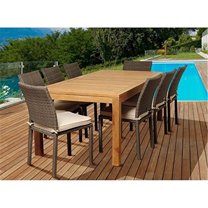 International Home Amazonia Teak 9 Piece Patio Dining Set