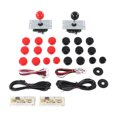 thumbnail image 2 of 2 Player Arcade Game Stick DIY Kit With USB Computer Joystick Circuit Board Gamepad 30 Cassette Buttons Red Black, 2 of 8