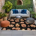 thumbnail image 2 of Halloween Pumpkins Outdoor Rug for Patio/Deck/Porch, Non-Slip Large Area Rug 5 x 7 Ft, Fall Scary Halloween Funny Indoor Outdoor Rugs Washable Area Rugs, Reversible Camping Rug Carpet Runner, 2 of 8