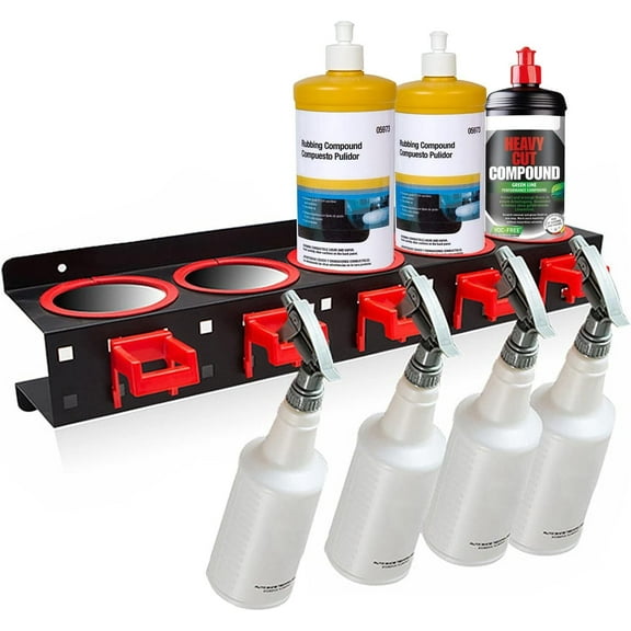 Spray Bottle Holder Aerosol Can Storage Rack Wall Mounted Van Garage US