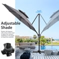 thumbnail image 5 of Ainfox 10ft Double Top Heavy-Duty Patio Cantilever Umbrella with Cross Base, Outdoor Large Offset Hanging Aluminum Rotation Sun Shade Umbrella with 360°Rotation Adjustable,Grey, 5 of 8