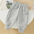 thumbnail image 5 of Gpaecead 1-4T Boys And Girls Fleece Lined Pants Fall And Winter Thick Warm Pants Casual Outer Pants Gray, 5 of 9