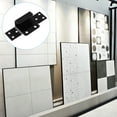 thumbnail image 2 of WHAMVOX 1 Set Stainless Steel Wall Shelf Door Fixing Brackets with Screws (Black), 2 of 7