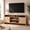 Oak, variant on Vintagearth Modern Oak TV Stand for TVs up to 65", Curved Edge Entertainment Center with Storage Cabinets, Open Shelves, 1.22" FSC-Certified Thick Board, Oak