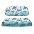 thumbnail image 2 of Pzuqiu 2-Piece Sea Turtle Golf Cart Seat Covers Set - Breathable Stretchable Protectors with Coastal Ocean Design - Universal Fit for EZGO, Club Car, Yamaha, 2 of 10