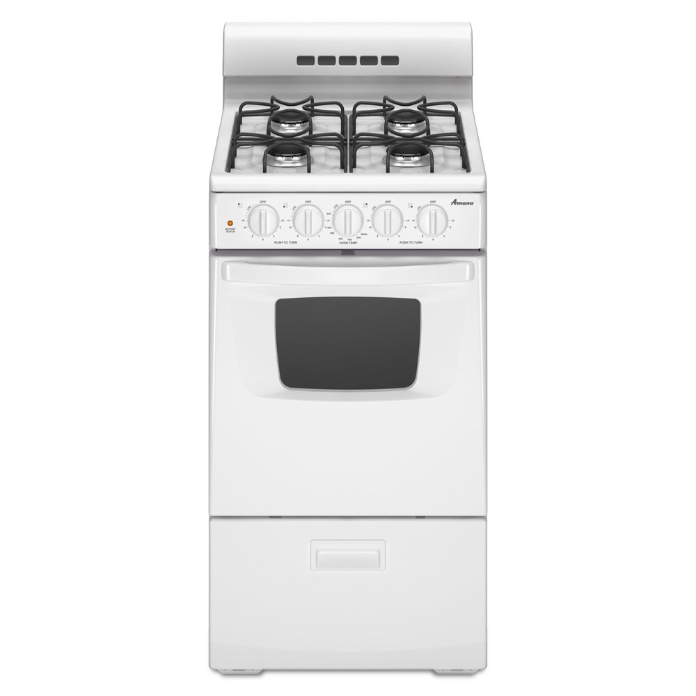 Amana AGG222VDW Range freestanding width 19.8 in depth 26.3 in height 42 in white