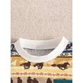 thumbnail image 6 of Aojekbee Toddler Boy Western Outfit AnimalBooties Print Short Sleeve Tops with Solid Color Shorts 2 Pcs Clothes, 6 of 10