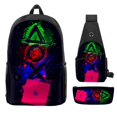 thumbnail image 2 of Traje de tres piezas con estampado Roblox circundante para estudiantes de escuela primaria y secundaria, bolso escolar, bolso para bolígrafos, bolso de mensajero, nuevo producto, 2 of 4