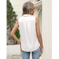 thumbnail image 5 of Zeagoo Satin Blouses for Women Silk Button Down Shirts Sleeveless Office Casual Tank Tops, 5 of 6