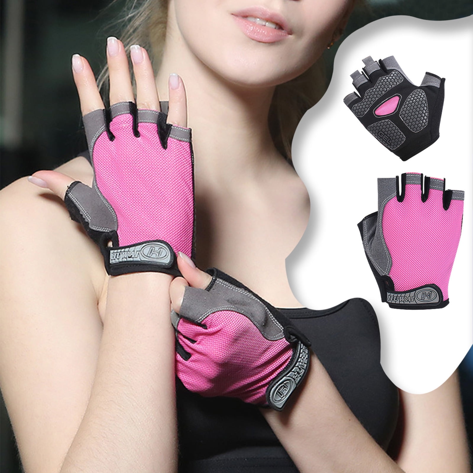 Gants Musculation Demi-doigts – Microfibre Respirante, Silicone Antidérapant, Taille L, Noir, Hommes/femmes