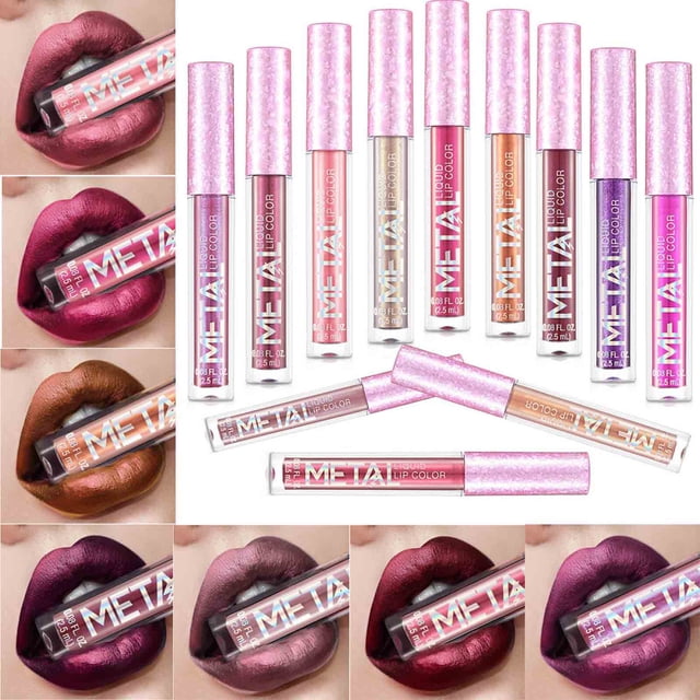 FcBaudy Rouge à Lèvres pour Femmes, Encre à Lèvres, Brillant à Lèvres Rouge à Lèvres Liquide Ensemble de Rouges à Lèvres Coffret Cadeau Glaçage pour Lèvres Incolore Rouge à Lèvres Coffret Cadeau12*2.5ml Rouge à Lèvres Rouge à Lèvres