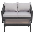 thumbnail image 3 of Noble House Antibes 5 Piece Outdoor Wicker Conversation Set in Gray/Silver, 3 of 26