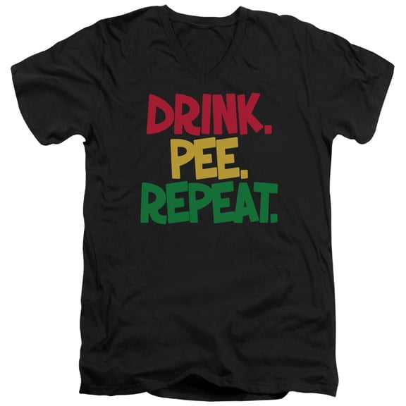 - Drink, Pee, Repeat - Slim Fit V Neck Shirt - XX-Large