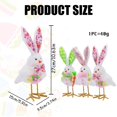 thumbnail image 5 of Jesscasday Holiday Flannel Cloth Bird Figurines Lovely Plushie Rabbit Eared Birds Statues, 5 of 12