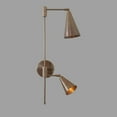 thumbnail image 5 of Double Cone Shade Brass Articulated Sputnik Wall Lamp Beside Wall Lamp, 5 of 8