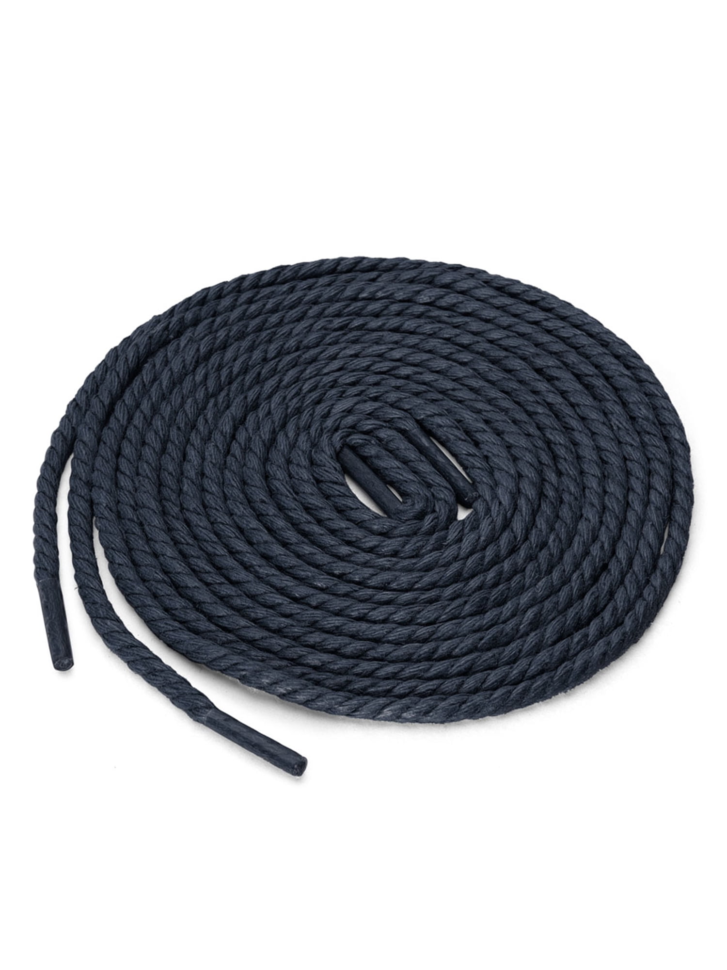 2 Pairs Round Rope Waterproof Braided Waxed Cotton Shoelaces for Dress