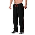 thumbnail image 2 of Men's Outdoor Leisure Sports Breathable Fitness Straight Leg Trousers, Workout Pants for Gym, Training and Sports,Red,M, 2 of 5