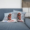 thumbnail image 2 of Hello Winter Newfoundland Smiling in Red Scarf Hat Welcome Christmas Pillow Cushion Double Sided Newfie Dog Lover Gifts Throw Pillow - 00017, 2 of 4