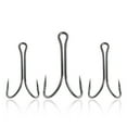 thumbnail image 3 of 50pc Stainless Steel Double Strong Fishing Hook Saltwater Frog Toad Hooks 8#-4/0, 3 of 10