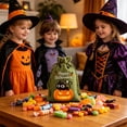 thumbnail image 6 of AZXY Halloween Drawstring Gift Bags Texture Pumpkin Print Candy Treat Pouches, Reusable Portable Multipurpose Goodie Sacks for Halloween Party Favors & Holiday Decor Storage, 6 of 7