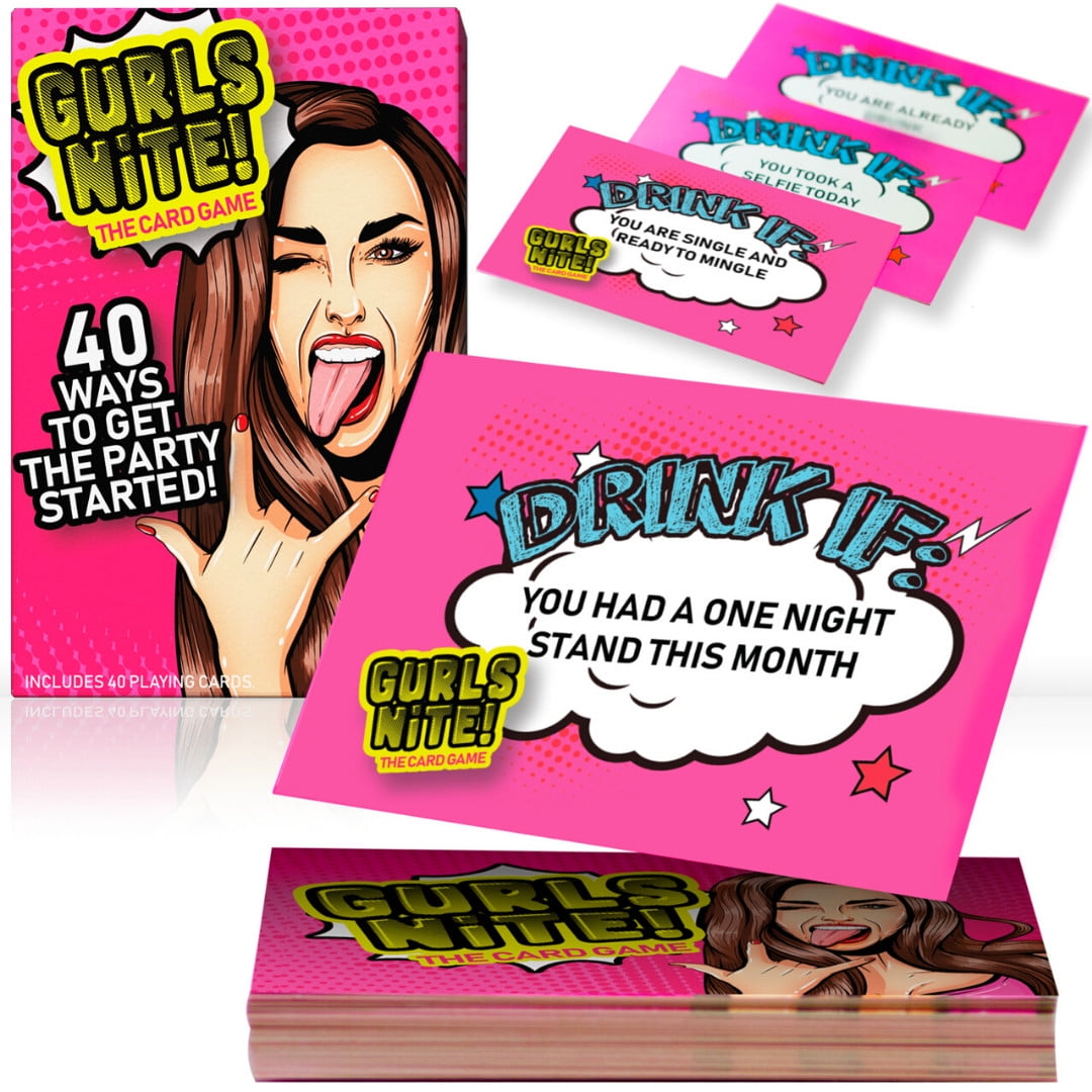 Bachelorette Party Games and Decorations - 40 Naughty & Hilarious Drink If Cards! Perfect for Bridal Showers, Wedding Showers, Engagement, Ladies' Night and Birthday Parties