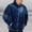 Dark Blue, variant on Mens Fluffy Jackets Fleece Fuzzy Hoodies Full Zip Winter Coats Warm Plush Outerwear Coat with Pockets Black XL