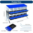 thumbnail image 3 of Chicken Nesting Box, 6/8/10 Compartments Nesting Boxes for Chickens, Chicken Laying Boxes with/without Legs, Roll Away Nesting Box for Chickens Laying Egg with Lid Cover to Protect Eggs, 3 of 6